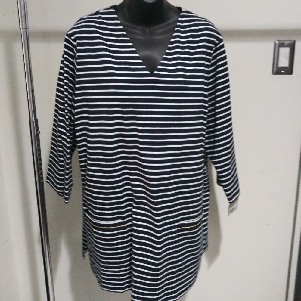 Doncaster Casual Navy Stripe Tunic